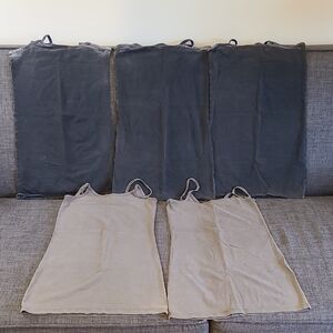 Set of 5 Soul Flower Black and Gray Camisoles